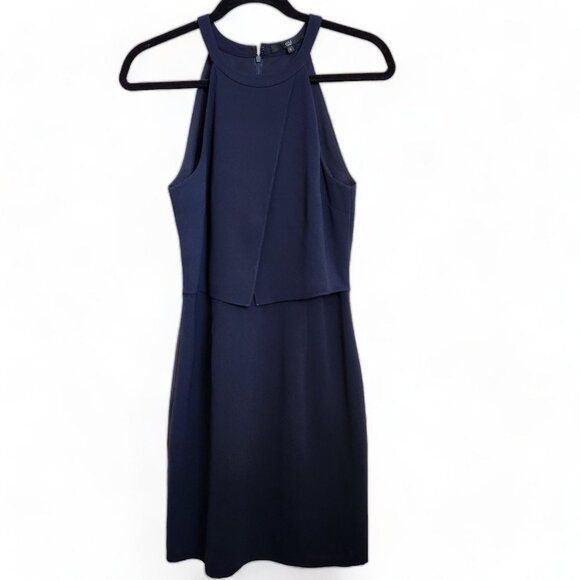 Tibi Dresses & Skirts - Tibi‎ Sheath Dress Women Sz 2 Navy Blue Sleeveless Career Lightweight Business